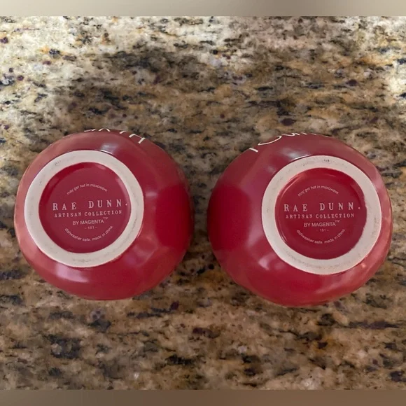 Rae Dunn Happy Fourth Red Ice Cream Bowl Set with Scoop